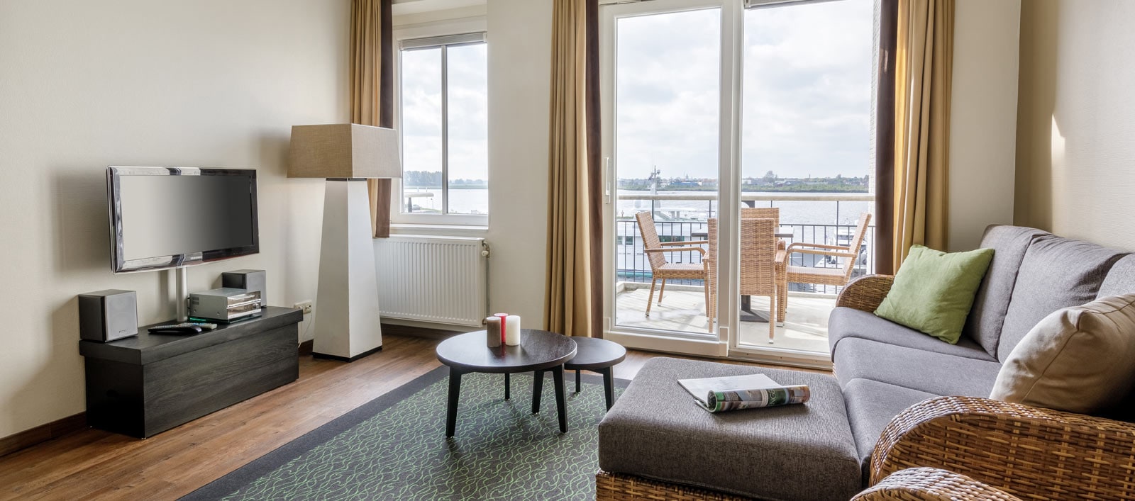 Compleet gerestylde Waterfront Suites