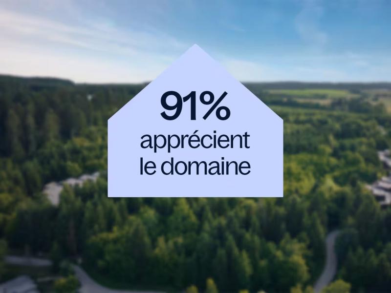 91% sont satisfaits d'avoir séjourné dans ce domaine