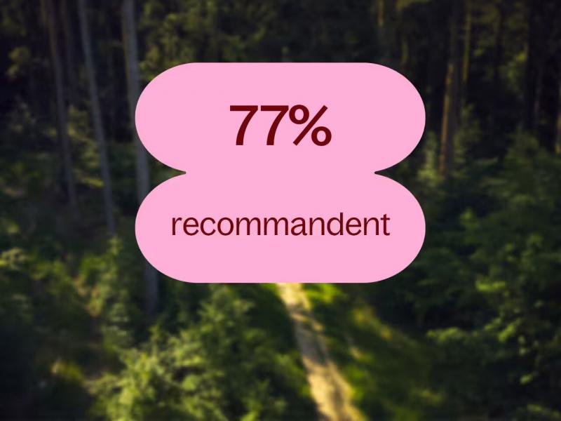 77% recommanderaient ce domaine à leurs familles ou à leurs proches