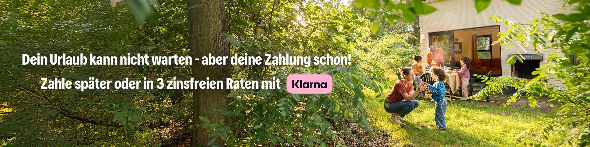 Zahle später oder in 3 zinsfreien Raten mit Klarna