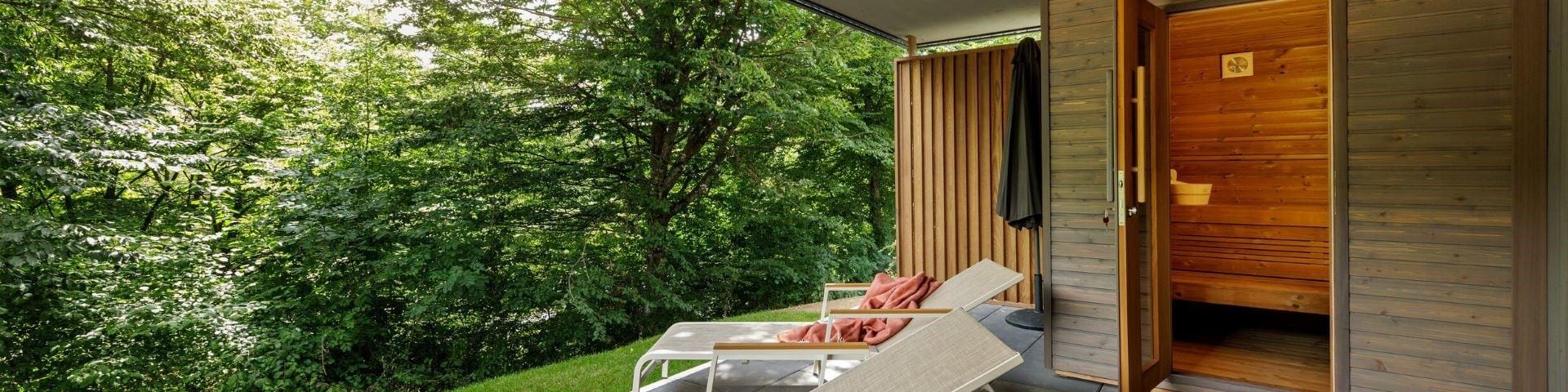 Ferienhaus mit Hund und Sauna