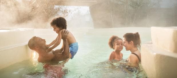 Tropische warmte in de winter in de Aqua Mundo