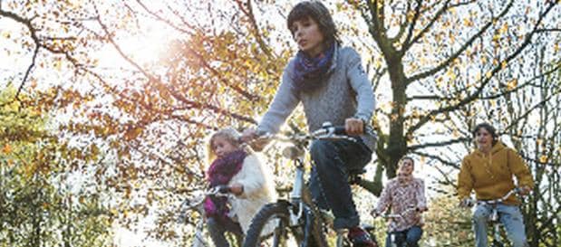 Samen een fietstocht door het bos in Limburg